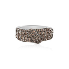 Cognac-Zirkon-Silberring