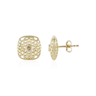 I1 Champagner-Brillant-Goldohrringe (Ornaments by de Melo)
