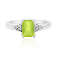 Brasilianischer Grüner Opal-Silberring