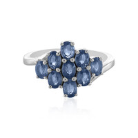 Blauer Saphir-Silberring