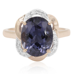 Blaubeer-Quarz-Goldring