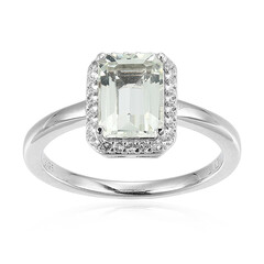 Grüner Amethyst-Silberring