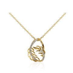 SI2 (H) Brillant-Goldhalskette (Smithsonian)