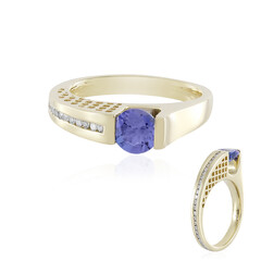 AAA-Tansanit-Goldring (de Melo)
