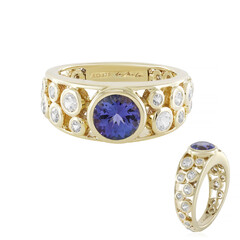 AAA-Tansanit-Goldring (de Melo)