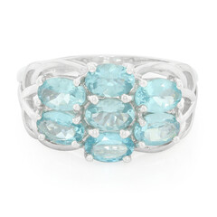 Blauer Apatit-Silberring