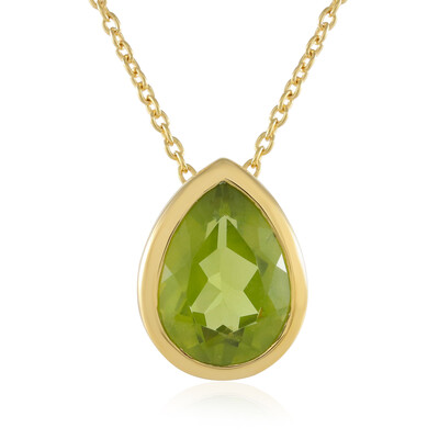 Peridot-Silberhalskette