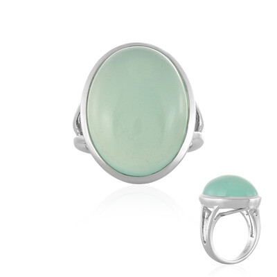 Aqua-Chalzedon-Silberring