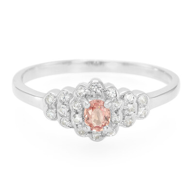 Padparadscha-Saphir-Silberring