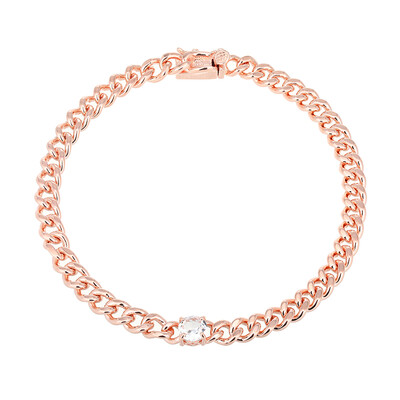 Weißer Topas-Silberarmband