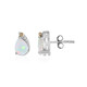 Welo-Opal-Silberohrringe mit Gold (Granulieren)