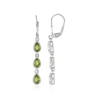 Peridot-Silberohrringe