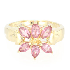 Nicht erhitzter Padparadscha-Saphir-Goldring (AMAYANI)