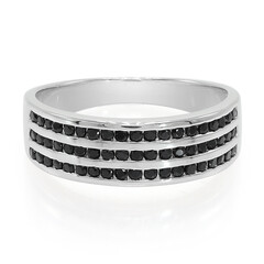 Schwarzer Spinell-Silberring
