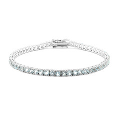 Himmelblauer Topas-Silberarmband