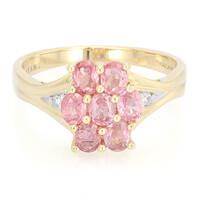 Nicht erhitzter Padparadscha-Saphir-Goldring (AMAYANI)