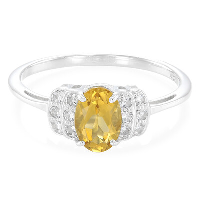 Champagner-Quarz-Silberring