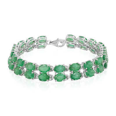 Sambia-Smaragd-Silberarmband
