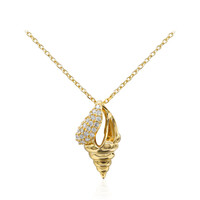 SI2 (H) Brillant-Goldhalskette (Smithsonian)