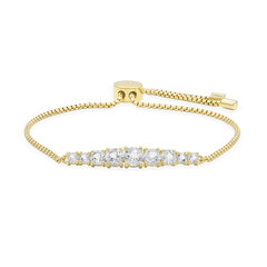 Weißer Topas-Silberarmband
