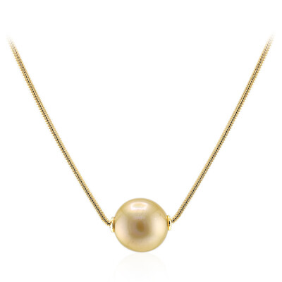 Goldene Kabira-Südseeperlen-Silbercollier (Annette)