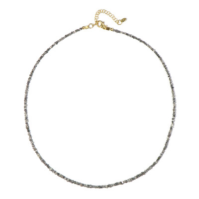 Silberfarbener Diamant-Silberhalskette