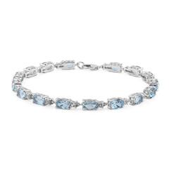 Himmelblauer Topas-Silberarmband