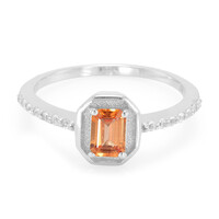 Padparadscha-Saphir-Silberring