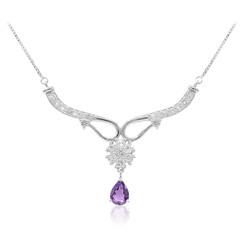 Sambia-Amethyst-Silbercollier