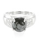 Schneeflocken-Obsidian-Silberring