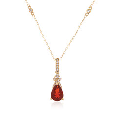 Mexikanischer Feueropal-Goldhalskette (CIRARI)