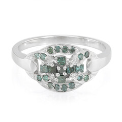 Fancy-Diamant-Silberring