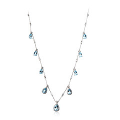 AAA-Brasilianischer Aquamarin-Goldcollier (CIRARI)