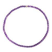 Sibirischer Amethyst-Silbercollier
