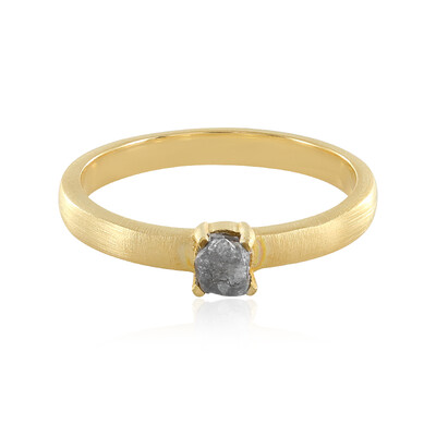 Silberfarbener Diamant-Silberring