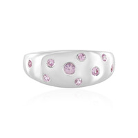 Pinkfarbener Saphir-Silberring
