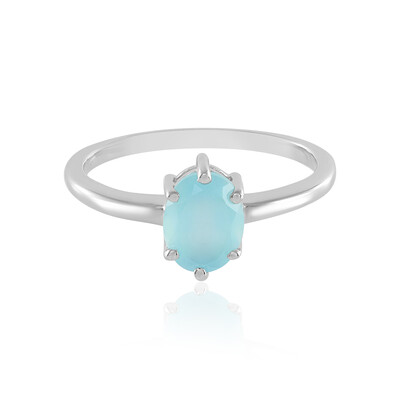 Aqua-Chalzedon-Silberring