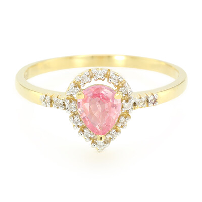Padparadscha-Saphir-Silberring
