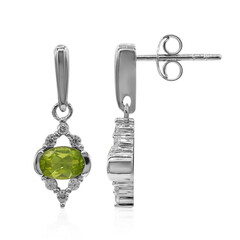 Burmesischer Peridot-Silberohrringe
