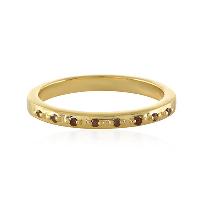 Roter I3 Diamant-Silberring