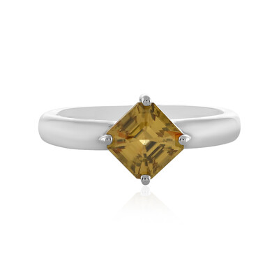 Cognac-Zirkon-Silberring