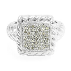 Champagner-Diamant-Silberring