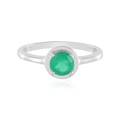 Grüner Onyx-Silberring