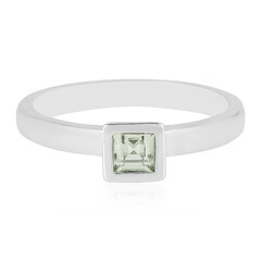 Grüner Amethyst-Silberring