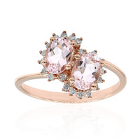 Pinkfarbener Morganit-Goldring