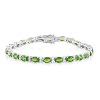 Russischer Diopsid-Silberarmband