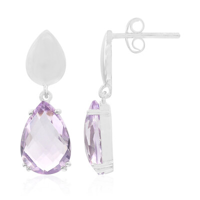 Bolivianischer Amethyst-Silberohrringe