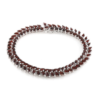 Mosambik-Granat-Silberarmband