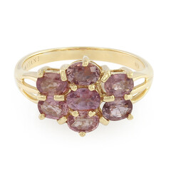 Nicht erhitzter Padparadscha-Saphir-Goldring (AMAYANI)