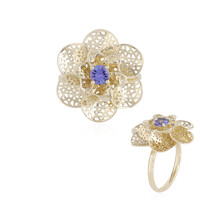 AAA-Tansanit-Goldring (Ornaments by de Melo)